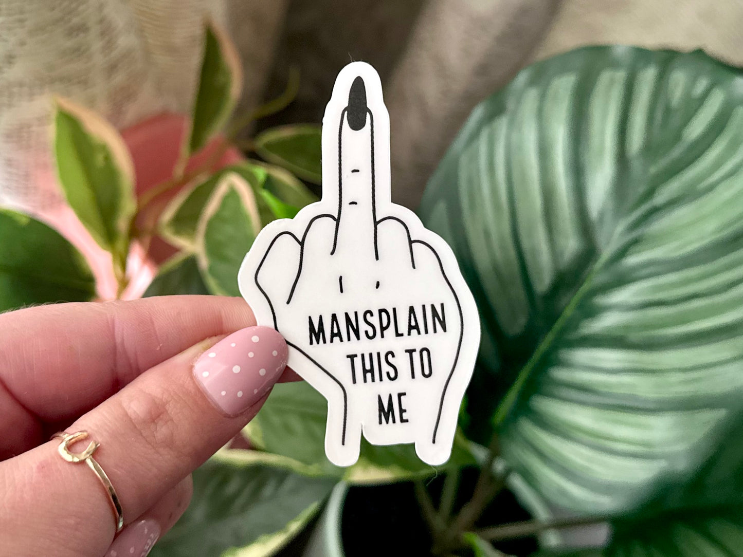 Mansplain This To Me Waterproof Sticker