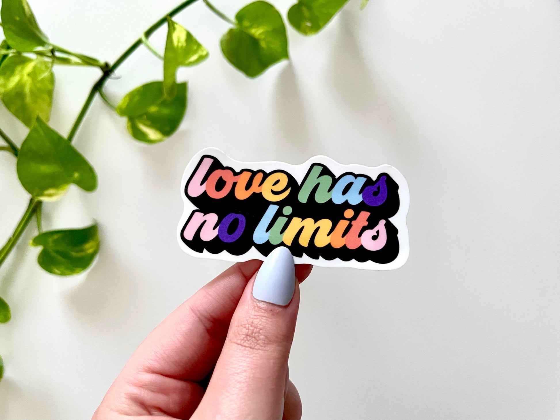 Love Has No Limits Waterproof Sticker, Pride Stickers, LGBTQ+ Gifts, Pride Gifts, Queer Stickers, LGBTQ Stickers, Waterbottle Stickers