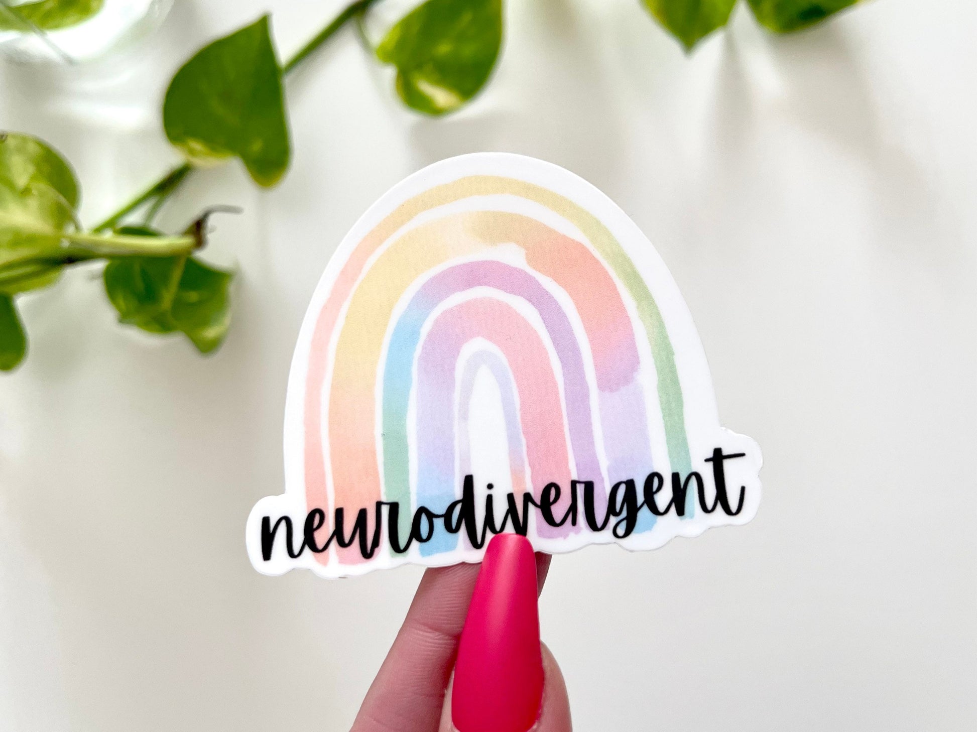 Neurodivergent Waterproof Sticker, Autism Awareness, Autism Stickers, Autistic Gifts, Rainbow Stickers, Tumbler Decal