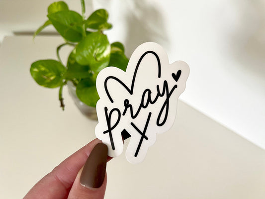 Pray Waterproof Sticker, Christian Sticker, Waterbottle Decal, Religious Gifts, Christian Decal, Tumbler Sticker, Mug Sticker