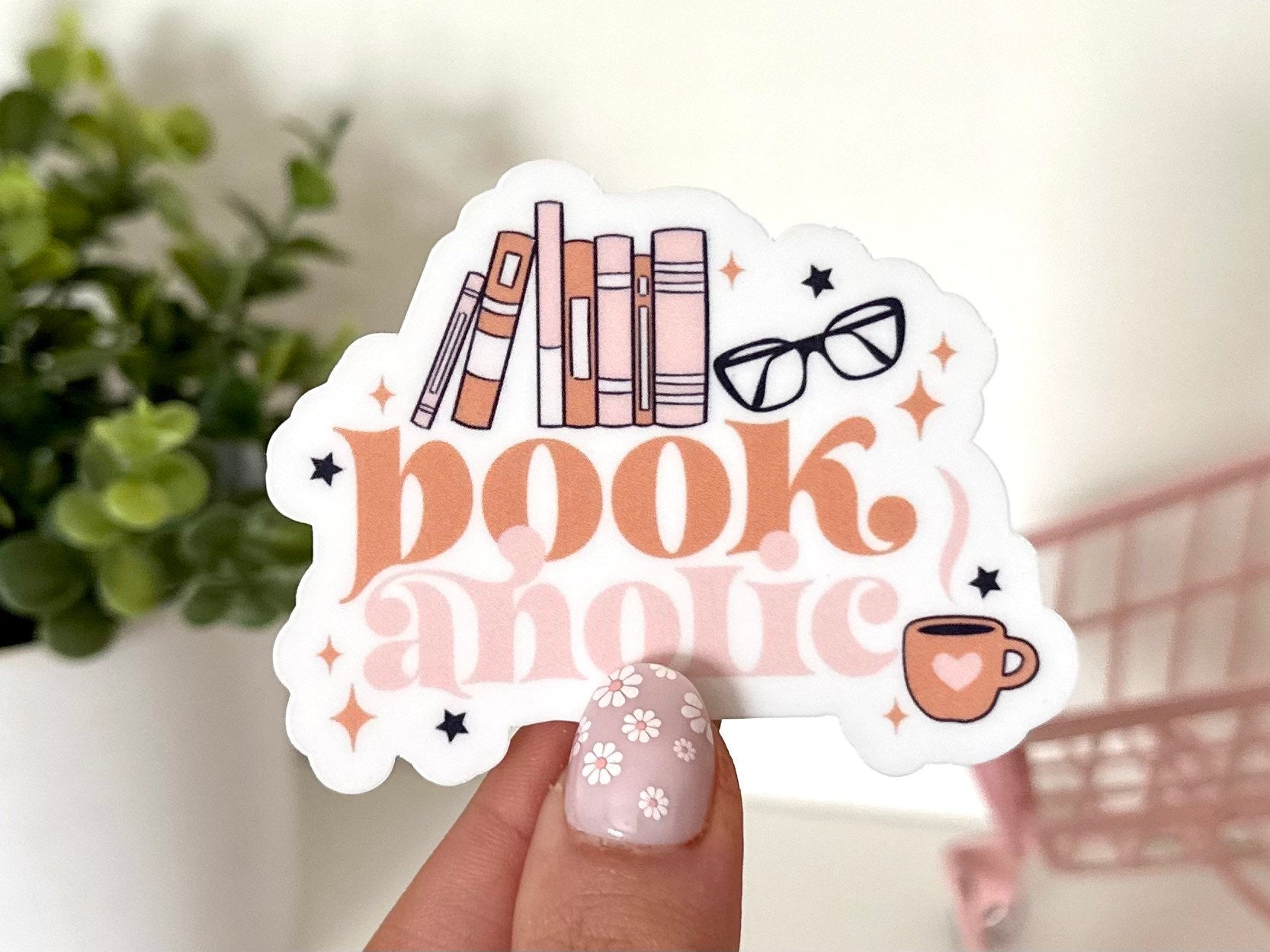 Bookaholic Waterproof Sticker, Book Stickers, Gifts for Readers, Book Gifts, Reading Sticker