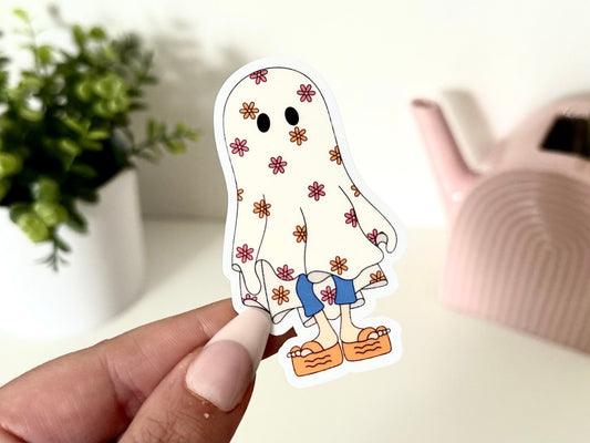 Lizzie Ghost Waterproof Sticker, Trendy Sticker, Popular Stickers, Halloween Gifts, Waterbottle decals, Spooky, Y2K Decal, Funny Gift