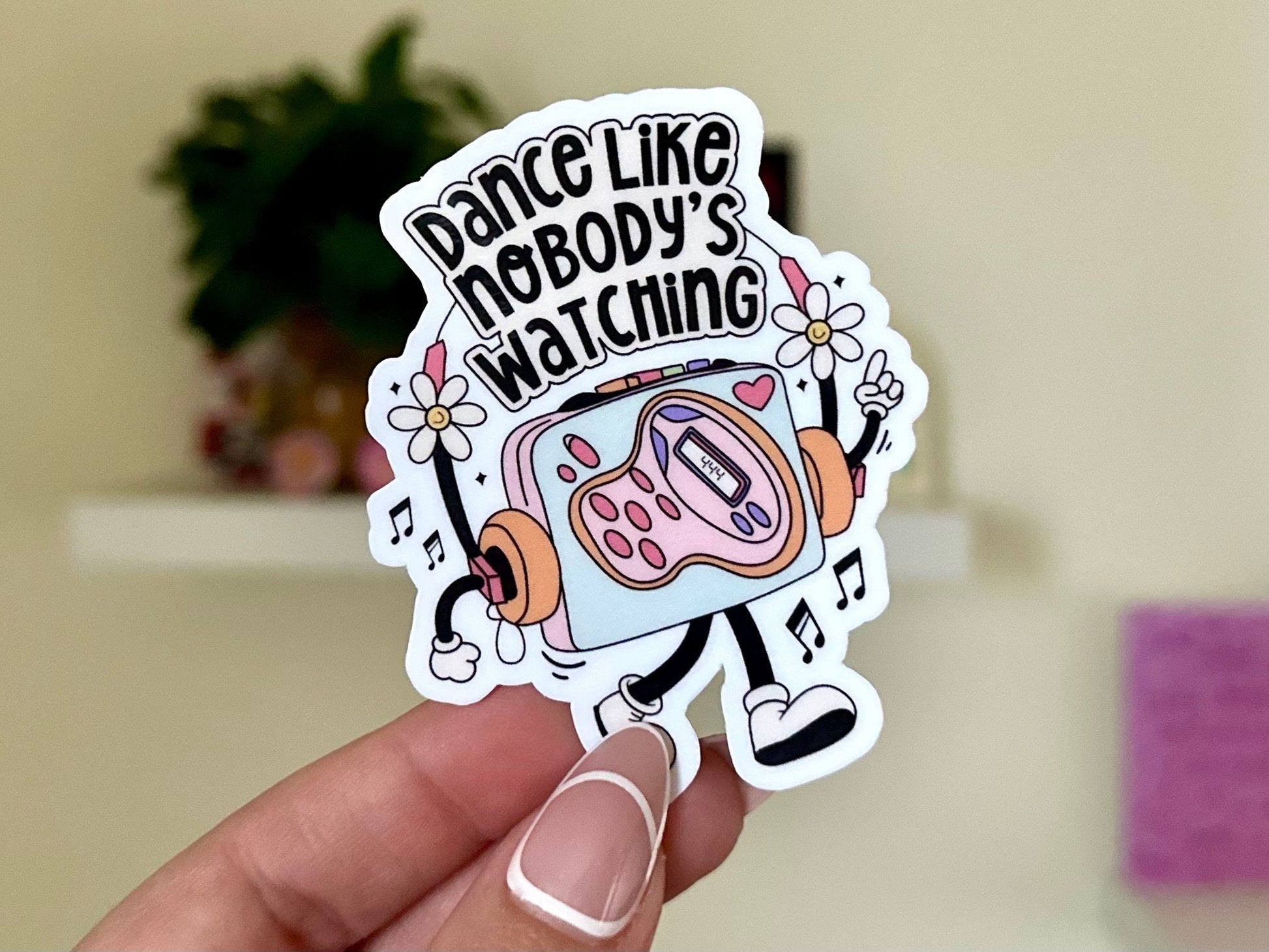 Dance Like Nobody’s Watching Waterproof Sticker, Intuition, Self Care, Self Love, Mental Health Gifts, Anxious, Cute