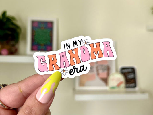 In My Grandma Era Waterproof Sticker, Grandma Gifts, Grandma Life, Waterbottle Stickers, Family Gifts for Christmas