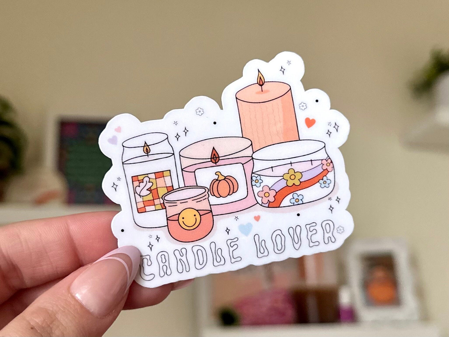 Candle Lover Waterproof Sticker, Coffee Mug Gifts, Trendy Stickers, VSCO Sticker, Waterbottle Stickers