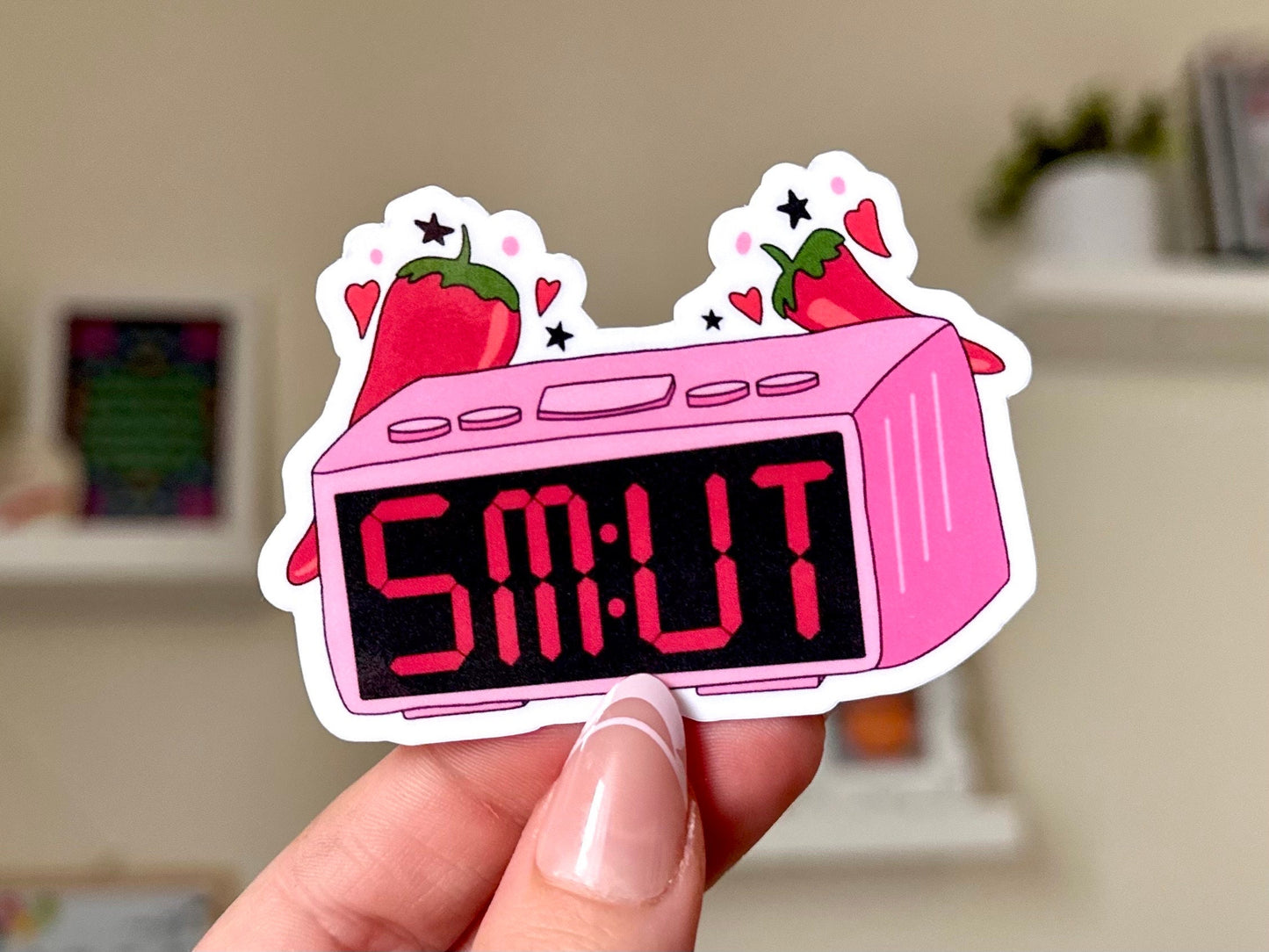 Smut O Clock Waterproof Sticker, Gifts for Bestfriends, Self Care, Trendy Designs, Trending, Bookish, BookTok, Book Club Gifts, Reading Girl