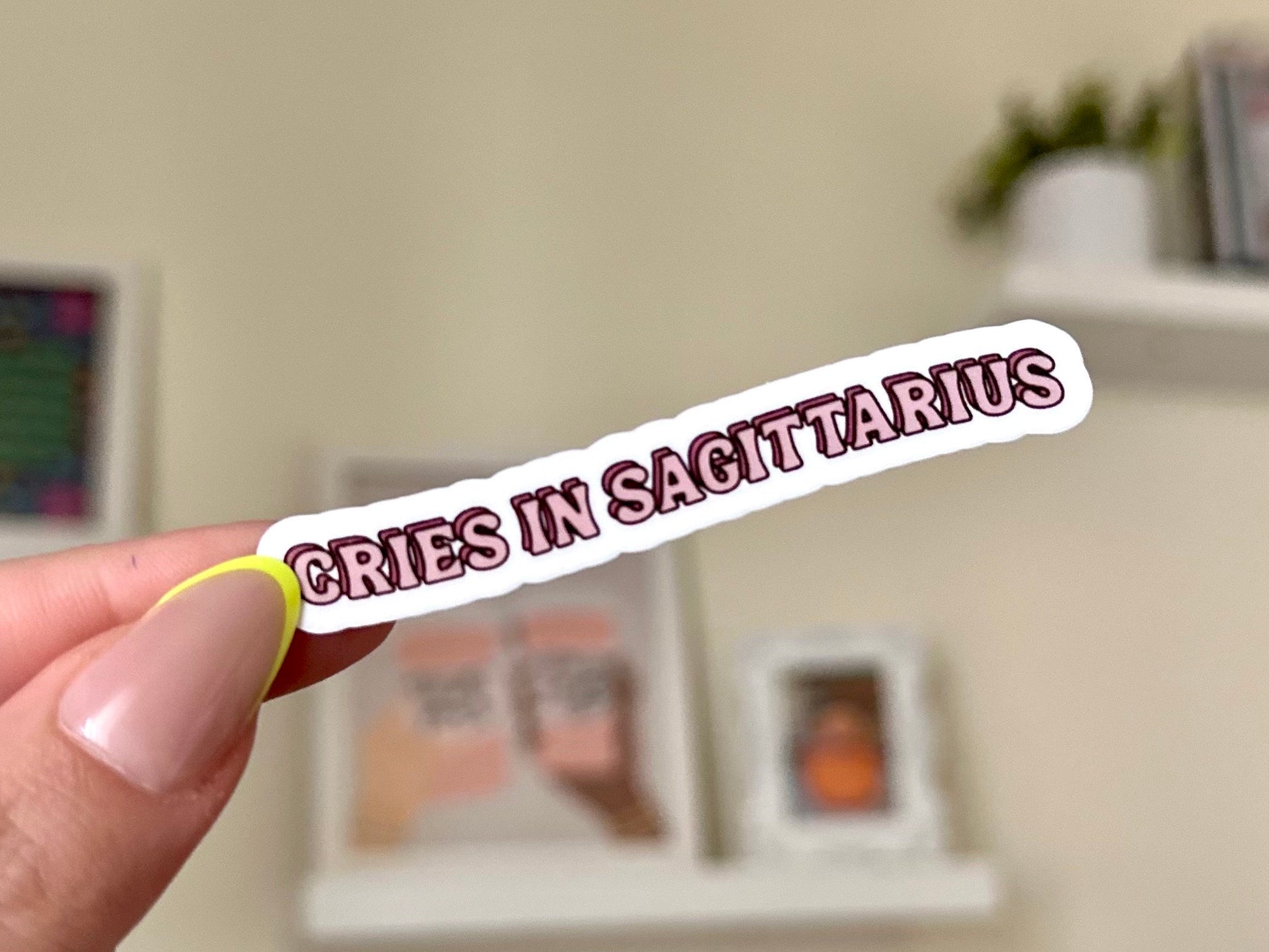 Cries in Sagittarius Waterproof Sticker, Zodiac Signs, Astrology Stickers, Trendy Gifts, Popular Stickers, Zodiac Gifts, Waterbottle Decal