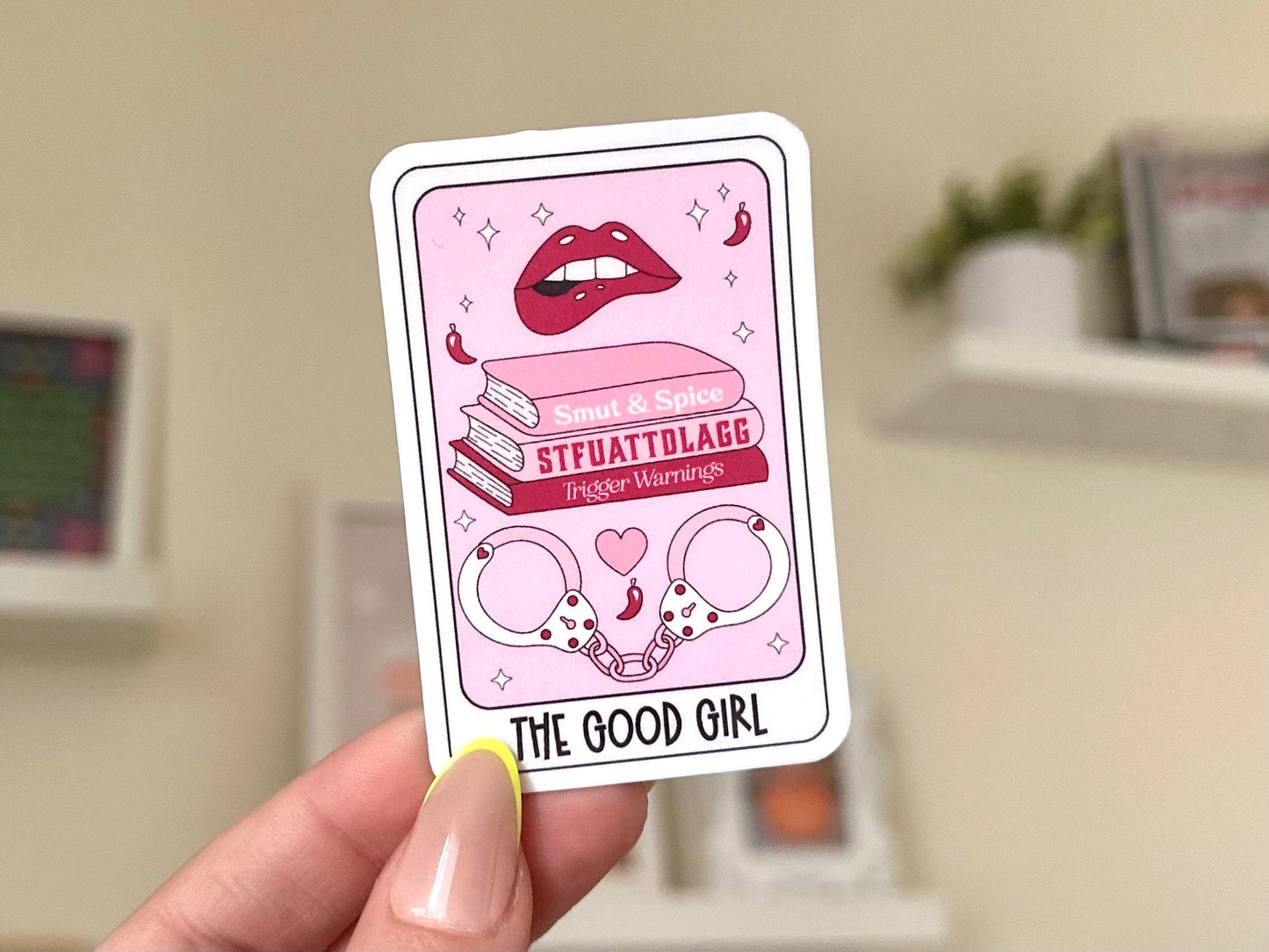 The Good Girl Tarot Waterproof Sticker, Gifts for Bestfriend, Smut, Trendy Designs, Trending, Bookish, BookTok, Book Club Gifts, Reading