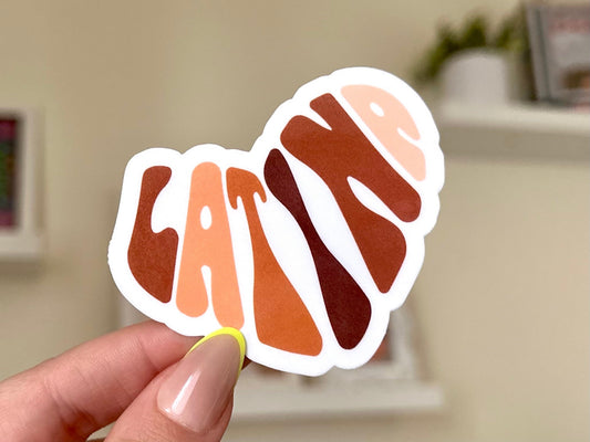 Latina Heart Waterproof Sticker, Latino, Mexican, Spanish Culture, Hispanic Stickers, Cute Gifts for Friends and Family