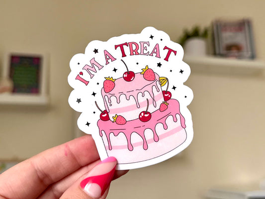 I’m a Treat Waterproof Sticker, Trendy Stickers, Funny Bestfriend Gifts, For Tablet, Laptop, Waterbottle Stickers