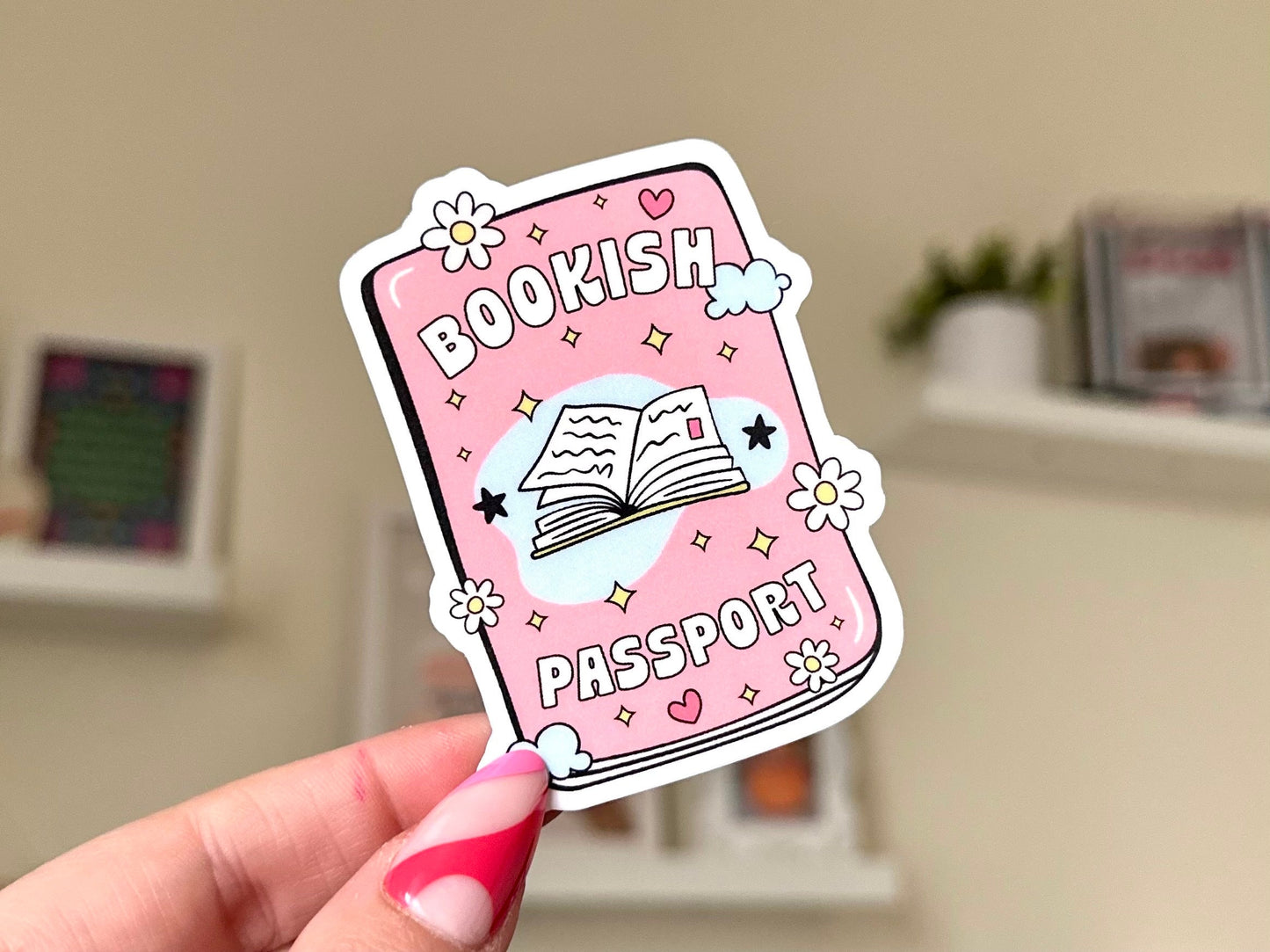 Bookish Passport Waterproof Sticker, Book Stickers, Gifts for Readers, Bookish, Book Lover Decal, BookTok, Book Club