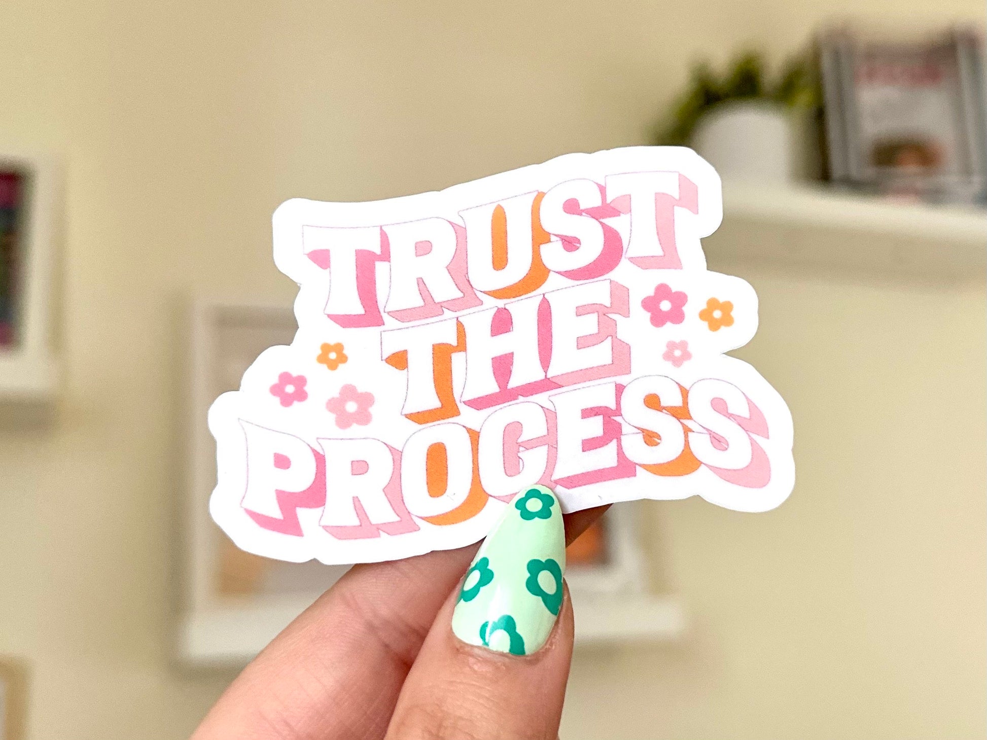 Trust The Process Waterproof Sticker, Mental Health Stickers, Self Love Gifts, Handdrawn Art, Bestfriend Gifts, Positivity