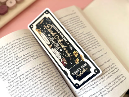 Lifetime Member of the Dark Academia Book Club Bookmark Sticker, BookTok, Introvert, Bookish, Reader Gifts