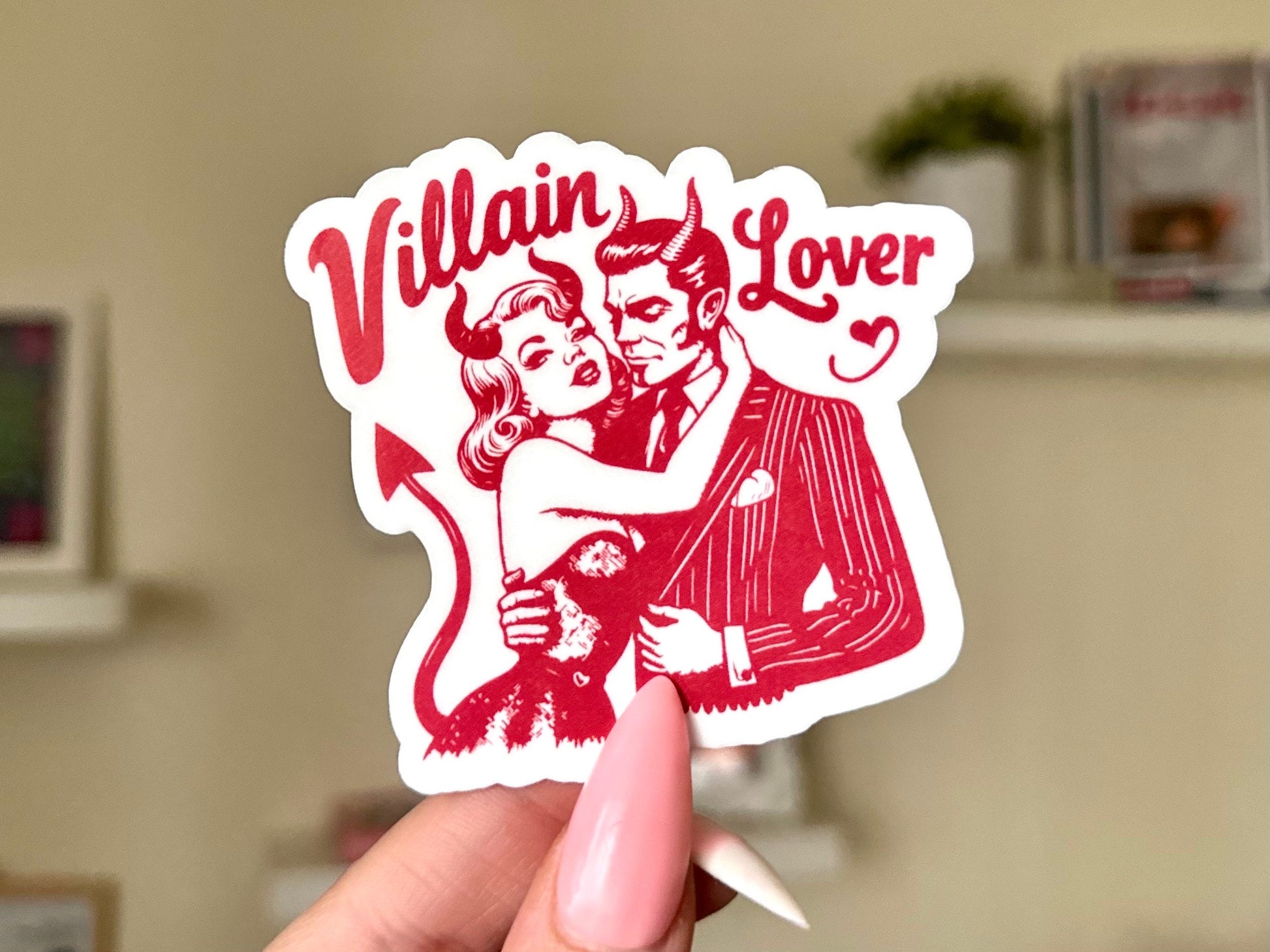 Villain Lover Waterproof Sticker, Book Stickers, Gifts for Readers, Bookish Laptop Sticker, Book Lover Decal, BookTok