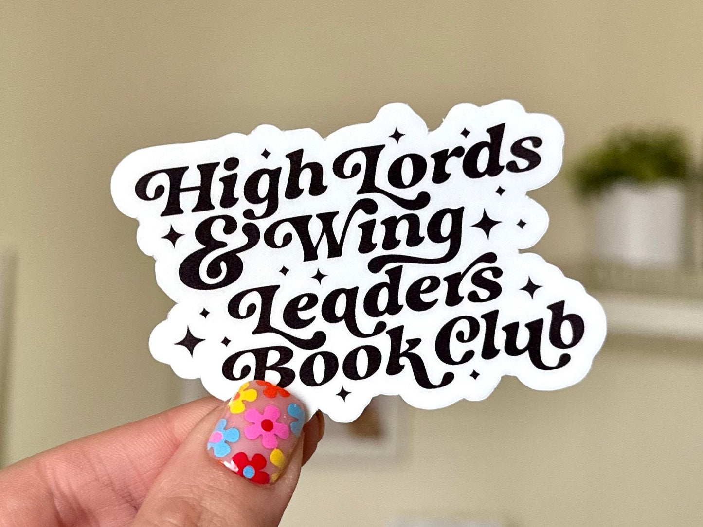 High Lords and Wing Leaders Book Club Waterproof Sticker, Book Stickers, Gifts for Readers, Bookish Laptop Sticker, Book Lover, BookTok