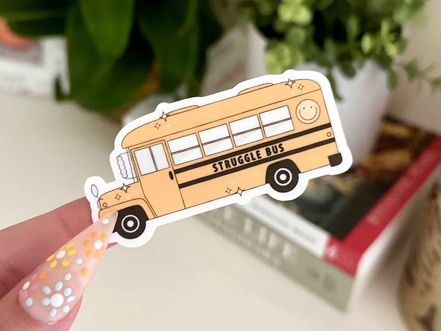 Struggle Bus Waterproof Sticker, Mental Health Stickers, Handdrawn Art, Bestfriend Gifts, Positivity, Positive Words, Affirmations