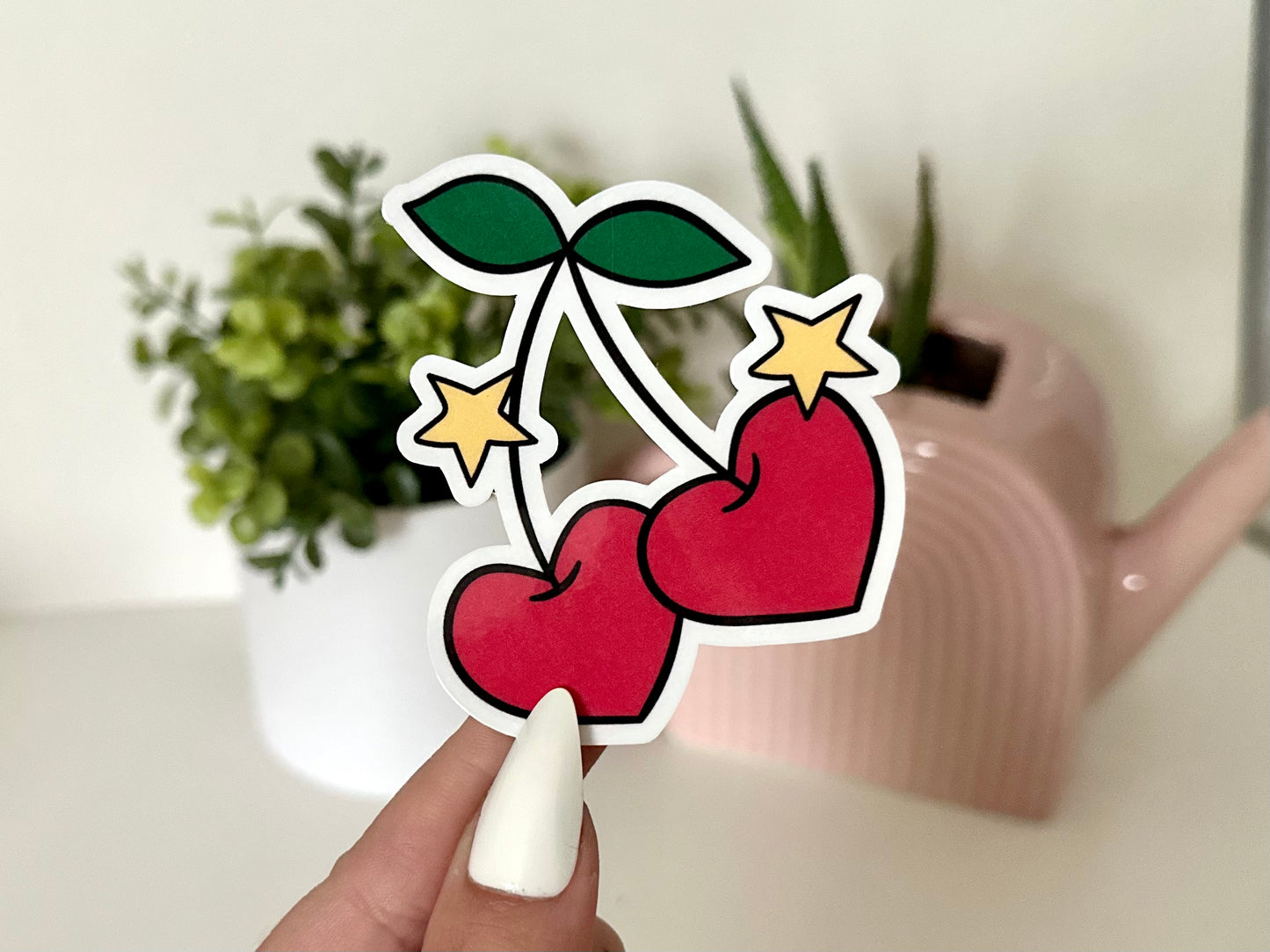 Heart Cherries Sticker