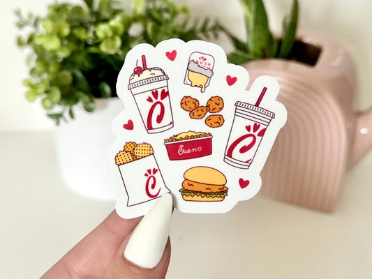 Chicken Fast Food Sticker