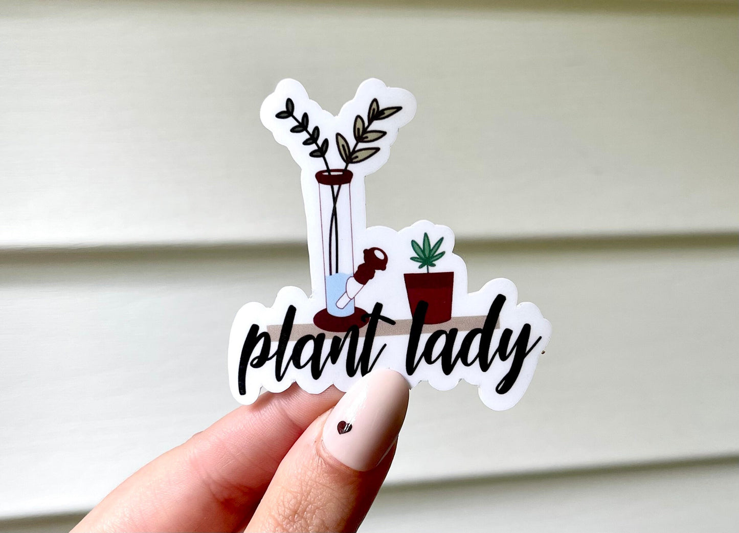 Plant Lady Waterproof Sticker, Plant Lady Magnet, 420 Friendly Laptop Sticker, Bud Lady, Stoner Gifts, Tumbler Stickers, Car Decal