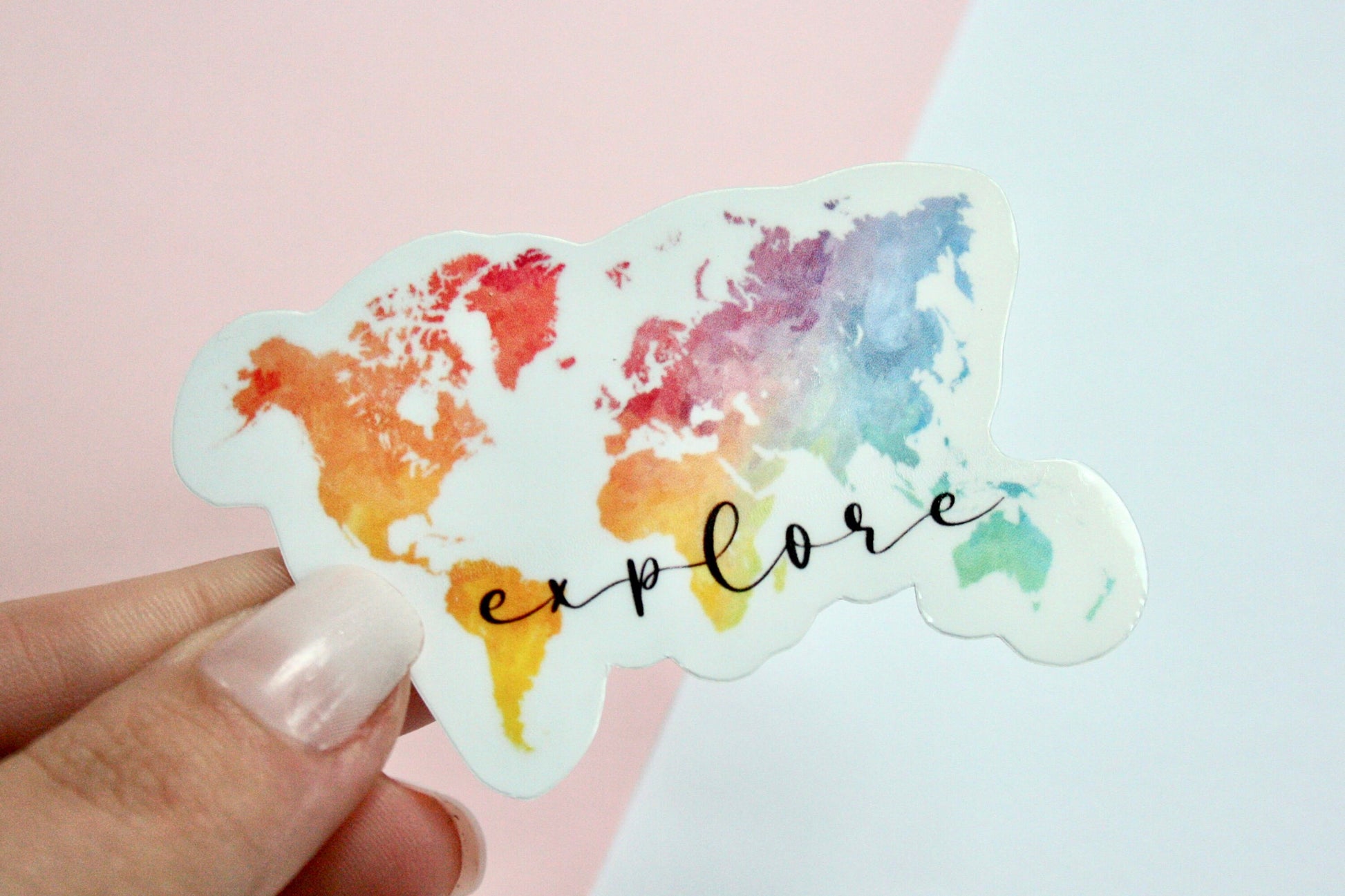 Explore Waterproof Sticker - Travel The World - Laptop Decals - Waterbottle Stickers - Tumbler Decal - Worldwide Stickers - Traveling Gifts