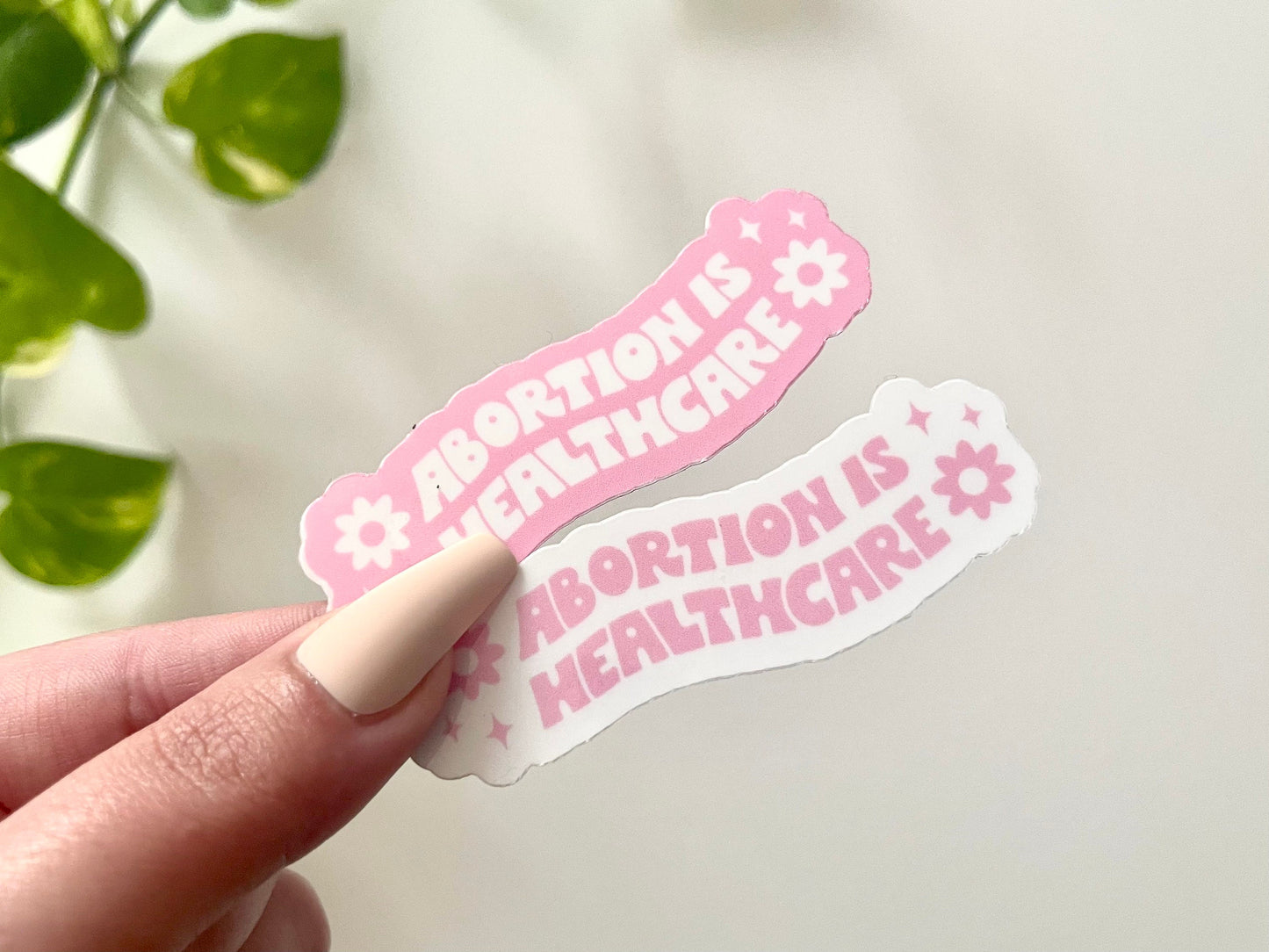 Abortion is Healthcare Waterproof Sticker, Womens Reproductive Rights, Women's Rights, Feminist Sticker, Feminist Gifts, Gifts for Women