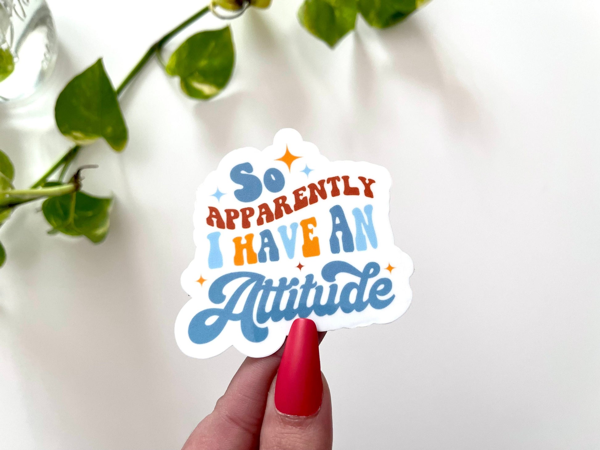 Apparently I Have An Attitude Sticker, Gifts for Her, Funny Stickers, Trendy Stickers, Attitude Sticker, Funny Gifts, Waterbottle Sticker
