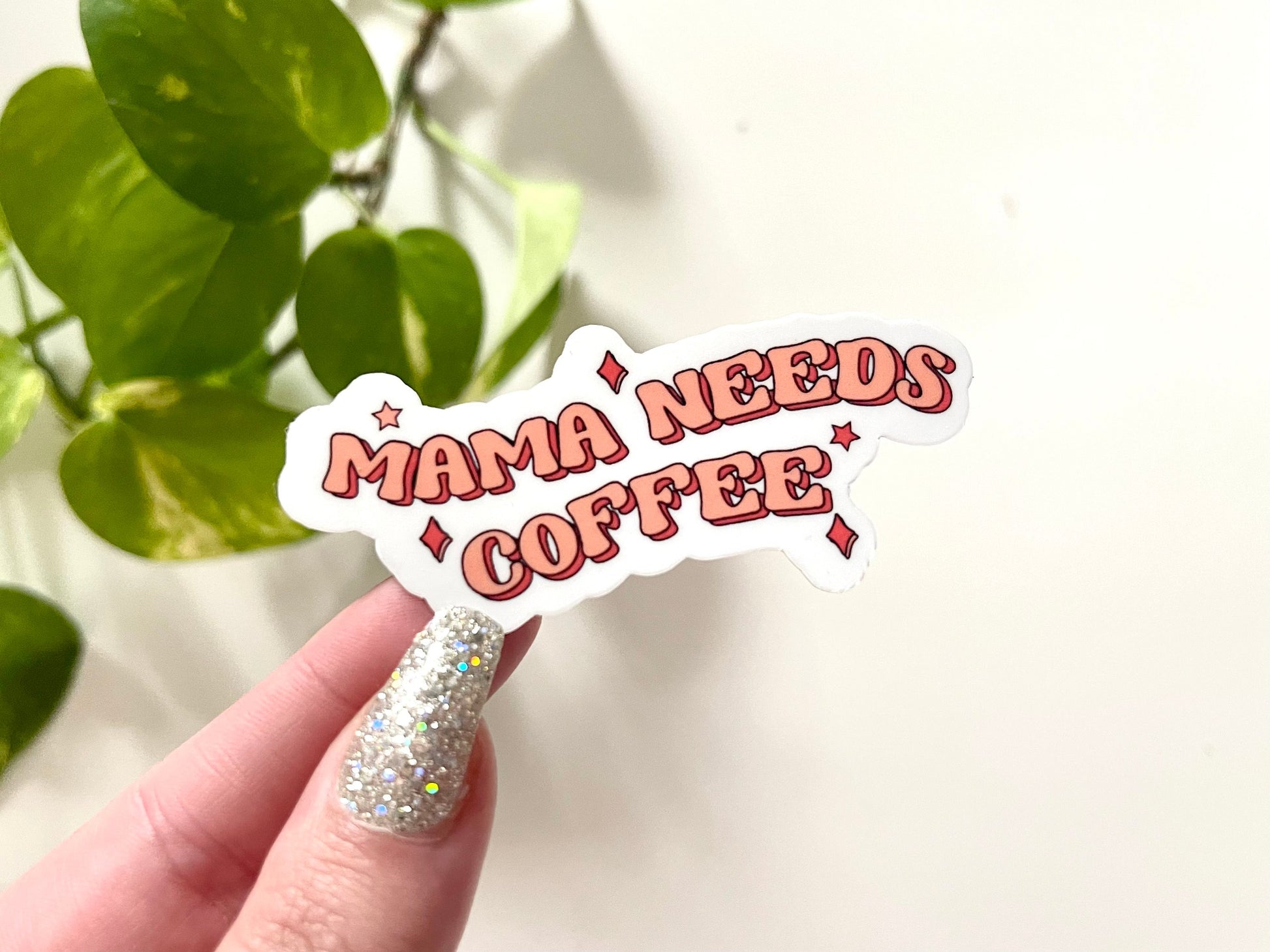 Mama Needs Coffee Waterproof Sticker, Gifts for Mom, Mom Stickers, Mother’s Day Gifts, Waterbottle Stickers, Tumbler Decal, Mug Sticker