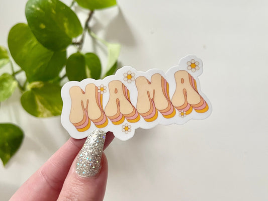 Mama Waterproof Sticker, Gifts For Mom, Mothers Day Gifts, Cute Mom Stickers, Trendy Stickers, Groovy Mom, Retro Mom