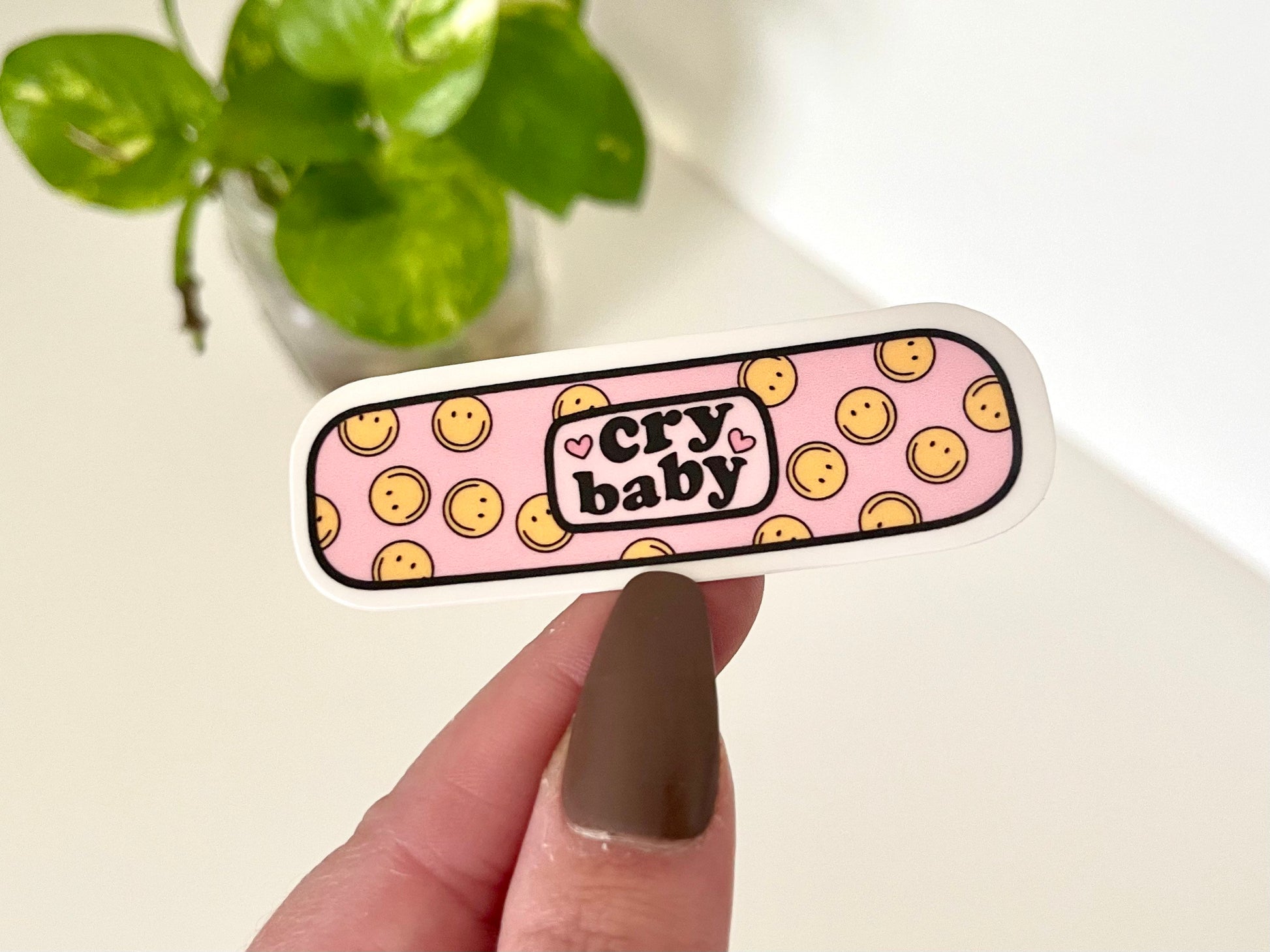 Cry Baby Bandage Waterproof Sticker, Cute Stickers, Trendy Popular Decal, Waterbottle Sticker, Tumbler Decal