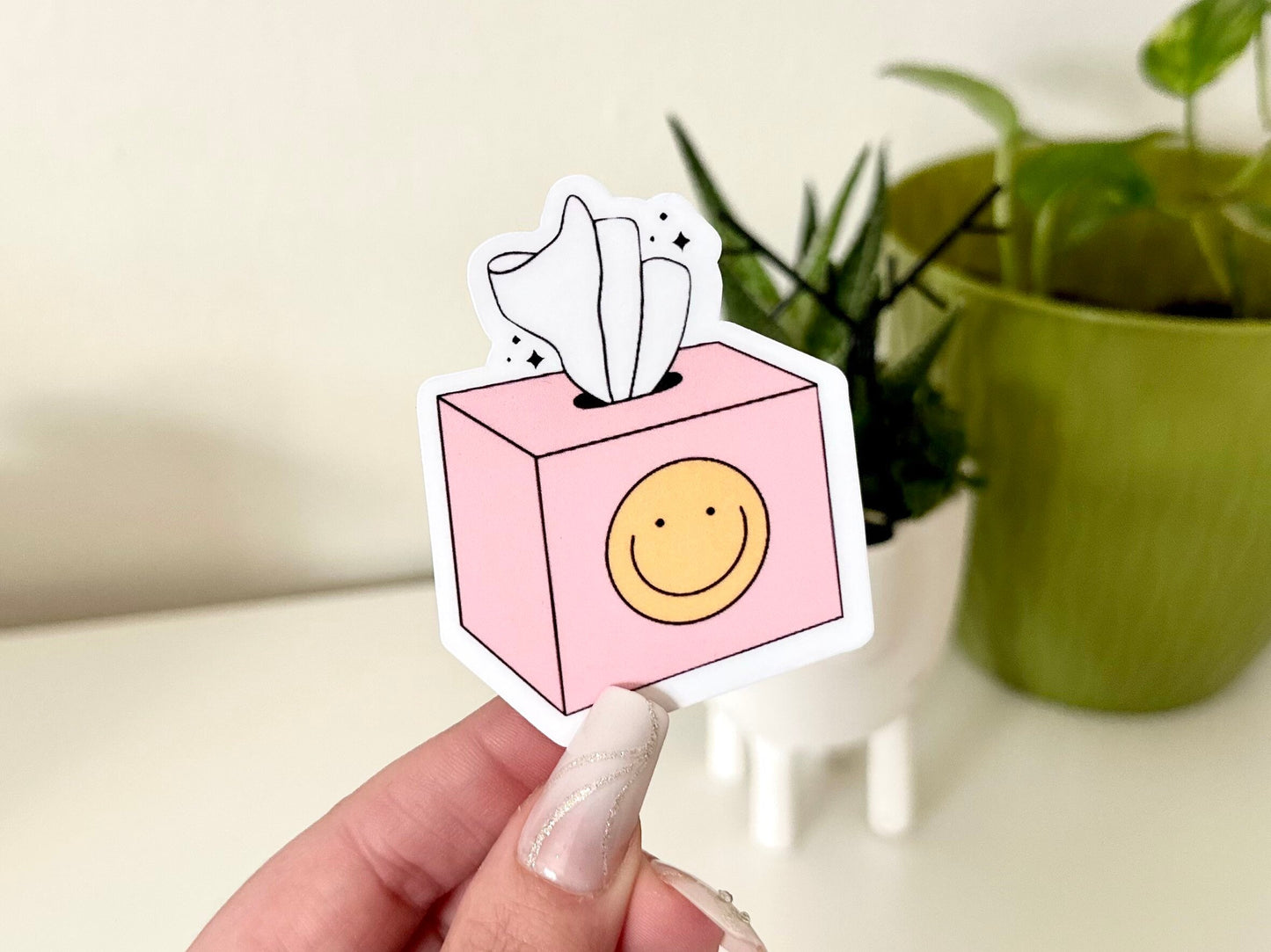 Tissue Box Cry Baby Waterproof Sticker, Cute Stickers, Trendy Popular Decal, Waterbottle Sticker, Tumbler Decal