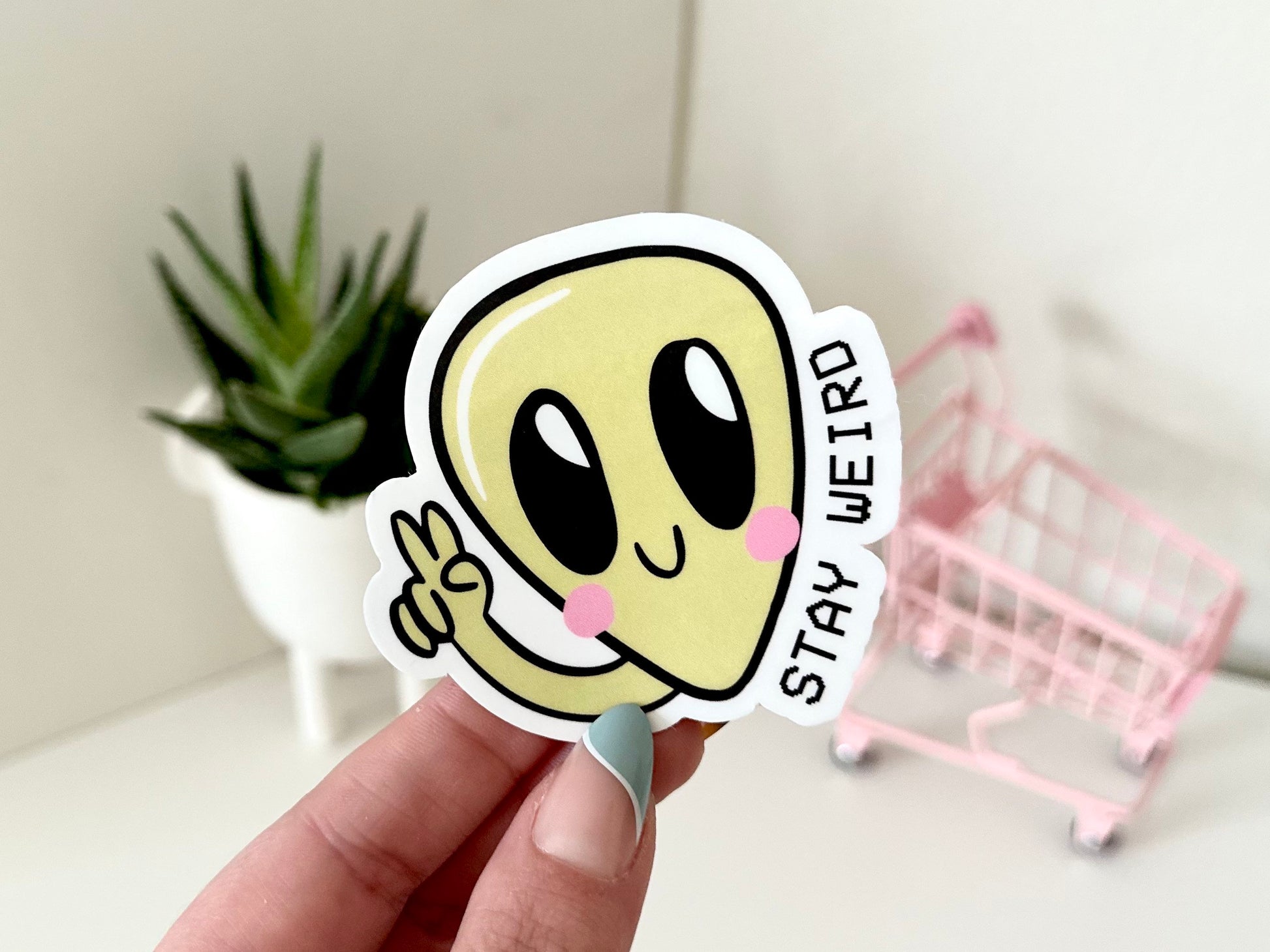 Stay Weird Waterproof Sticker, Funny Stickers, Tumbler Decal, Waterbottle Sticker, Funny Gifts, Gift Ideas For Her