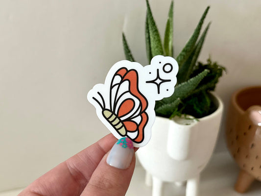 Butterfly Waterproof Sticker - Affirmations - Inspiring Stickers - Tumbler Stickers - Waterbottle Decals