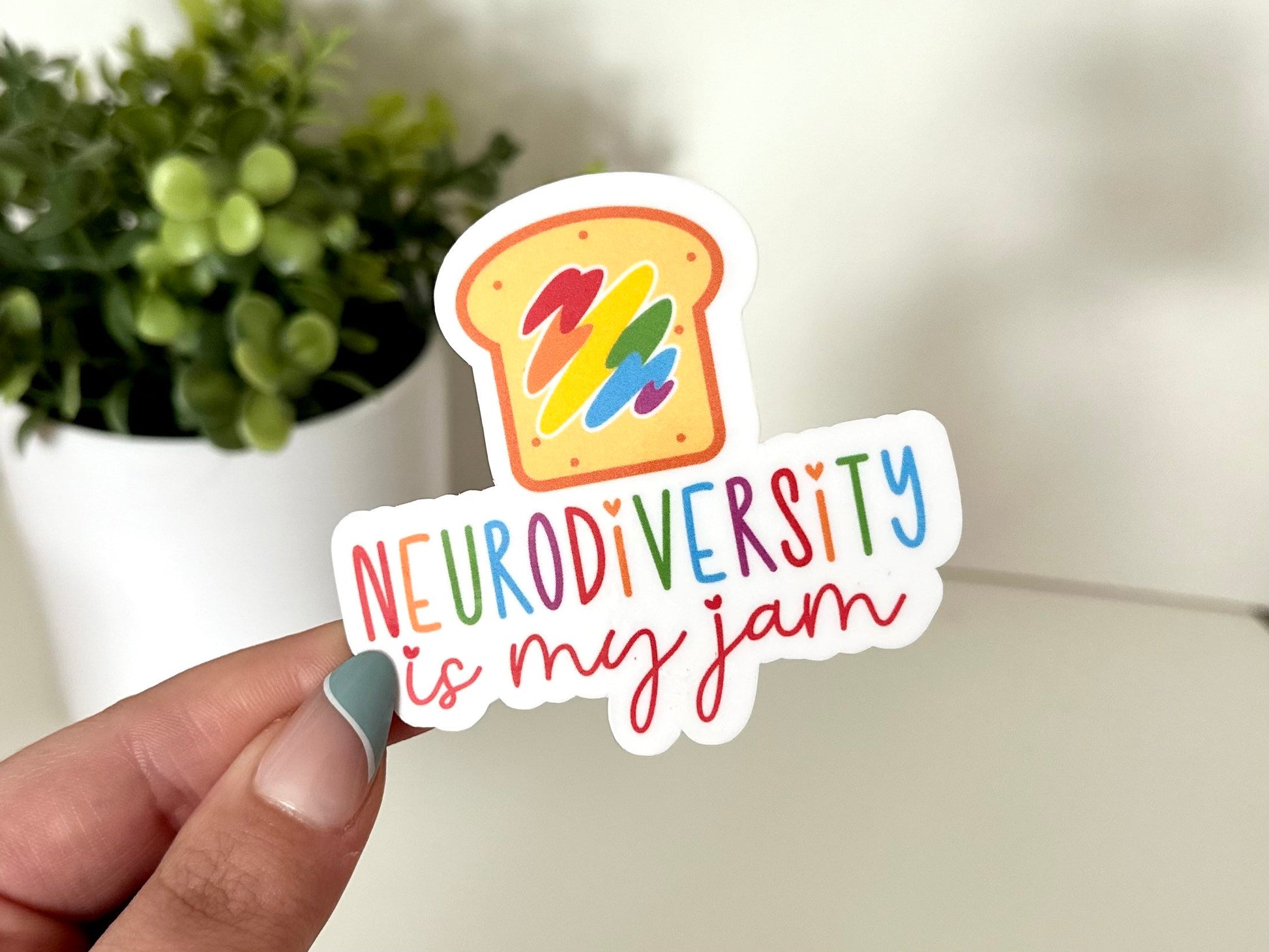 Neurodiversity is My Jam Waterproof Sticker, Autism Awareness, Autism Stickers, Autistic Gifts, Neurodivergent Gifts, Tumbler Decal