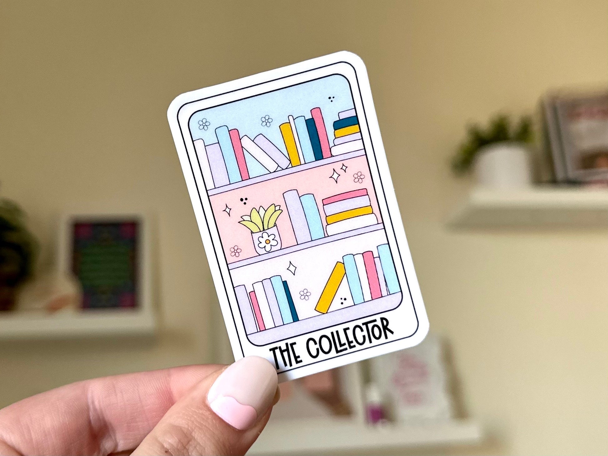 The Collector Tarot Waterproof Sticker, Gifts for Bestfriends, Self Care, Trendy Designs, Trending, Bookish, BookTok, Library Friends