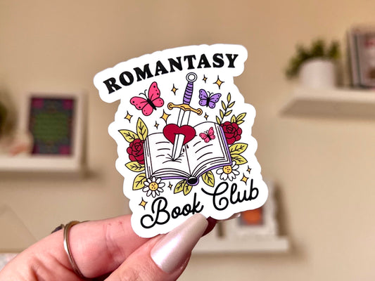 Romantasy Book Club Waterproof Sticker, Book Stickers, Gifts for Readers, Bookish, Book Lover Decal, BookTok, Book Club