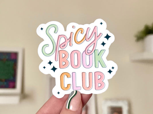 Spicy Book Club Waterproof Sticker, Book Stickers, Gifts for Readers, Bookish, Book Lover Decal, BookTok, Book Club