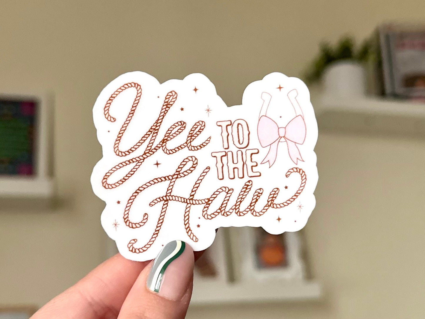 Yee to the Haw Waterproof Sticker, Retro Stickers, Tumbler Decal, Waterbottle Sticker, Trendy Gifts, Western Gifts, Country Style